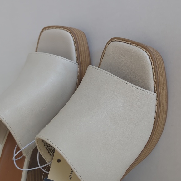 Universal Thread Gabby Faux Leather Platform Mule Heels 6 Cream - Picture 8 of 16